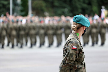 Żandarmeria wojskowa na promocji na stopień oficerski w wojsku polskim akademia wojsk lądowych...
