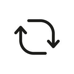 Repost icon in line style. Social media repost, retweet symbol.