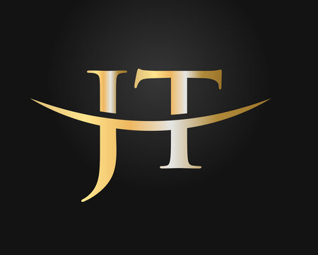Modern JT Logo Design for business and company identity. Creative JT letter logo Design