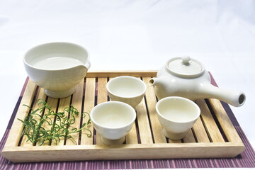 마음을 편안하게 해주는 허브차, 녹차, 다기세트