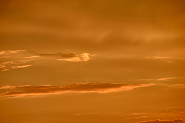 Fototapeta premium Red sunset with clouds in the evening