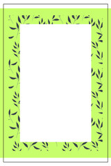 Obraz premium cards for congratulations green with flowers