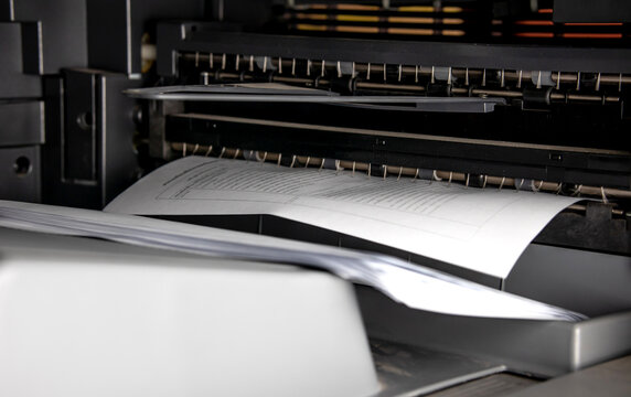 Printer. Office document printer. office equipment is working