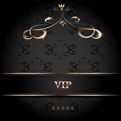 Vip gold card. Vector casino card. Vip background. Vector casino