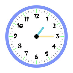 Clock vector 1:15am or 1:15pm