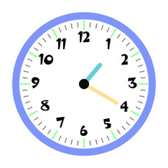 Fototapeta na wymiar Clock vector 1:20am or 1:20pm