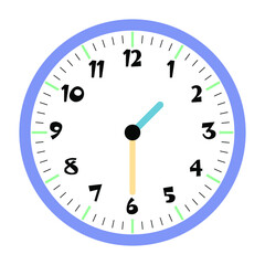 Clock vector 1:30am or 1:30pm