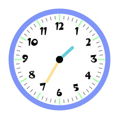 Clock vector 1:35am or 1:35pm
