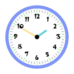 Clock vector 1:50am or 1:50pm