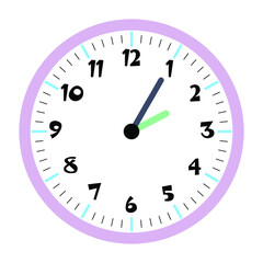 Clock vector 2:05am or 2:05pm