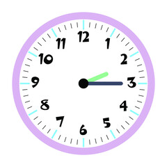 Clock vector 2:15am or 2:15pm