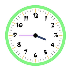 Clock vector 3:45am or 3:45pm
