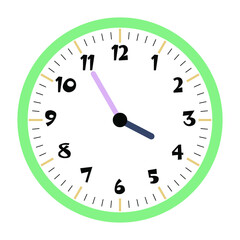 Clock vector 3:55am or 3:55pm