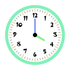 Clock vector 4:00am or 4:00pm