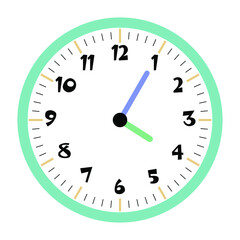 Clock vector 4:05am or 4:05pm