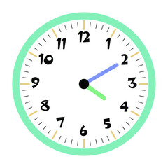 Clock vector 4:10am or 4:10pm