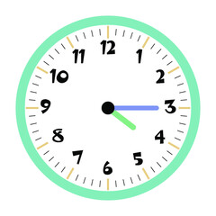 Clock vector 4:15am or 4:15pm