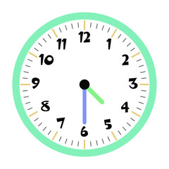 Clock vector 4:30am or 4:30pm