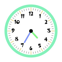 Clock vector 4:35am or 4:35pm