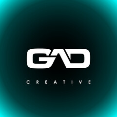 GAD Letter Initial Logo Design Template Vector Illustration - obrazy, fototapety, plakaty