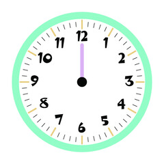 Clock vector 6:00am or 6:00pm