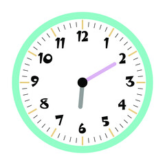 Clock vector 6:10am or 6:10pm
