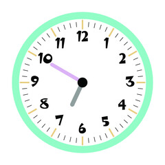 Clock vector 6:50am or 6:50pm