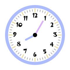 Clock vector 8:05am or 8:05pm