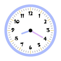 Clock vector 8:20am or 8:20pm