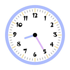 Clock vector 8:25am or 8:25pm