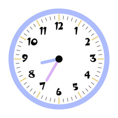 Clock vector 8:35am or 8:35pm