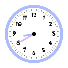 Clock vector 8:40am or 8:40pm