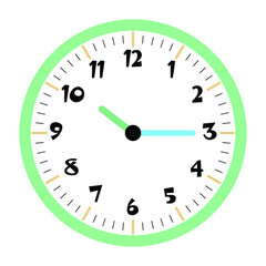 Clock vector 10:15am or 10:15pm