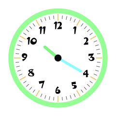 Clock vector 10:20am or 10:20pm