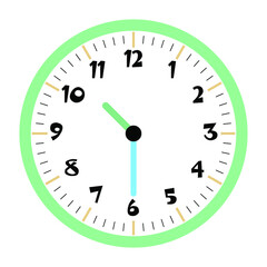Clock vector 10:30am or 10:30pm