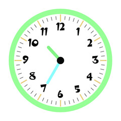 Clock vector 10:35am or 10:35pm