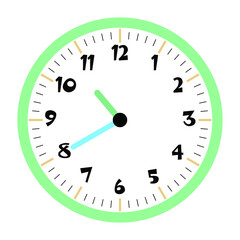 Clock vector 10:40am or 10:40pm