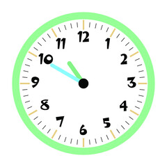 Clock vector 10:50am or 10:50pm