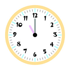 Clock vector 11:00am or 11:00pm