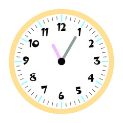 Clock vector 11:05am or 11:05pm