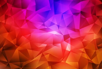 Dark Pink, Red vector abstract mosaic backdrop.