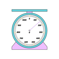 Naklejka premium Weighing scale from 0g to 1000g vector
