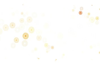 Light Orange vector background with bubbles.