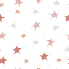  Cute childish seamless vector pattern with stars. Pattern for children's textiles and clothing. Pattern for newborns