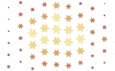 Light Red vector pattern with christmas snowflakes, stars.
