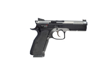 CZ Shadow 2 hand gun on white for IPSC competition sport and recreation - obrazy, fototapety, plakaty