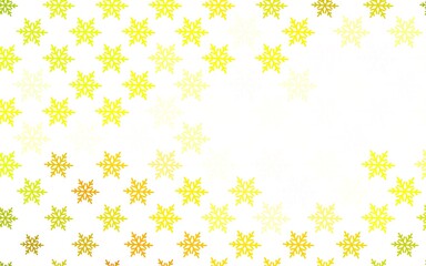 Light Green, Yellow vector pattern in Christmas style.