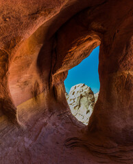Small Arch Formed in The Slick Rock Near Kaolin Wash, Valley of Fire State Park, Nevada, USA