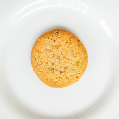 quinoa and almond Cookie - Isolated in white background