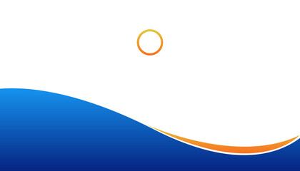 Abstract blue orange gradient wave curve background. Dynamic shapes composition for presentation design, business card, poster, flier, banner. Vector illustration 